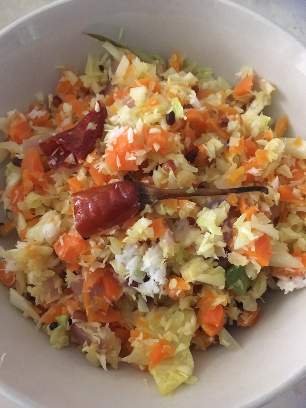 Cabbage and Carrot stir Fry / Cabbage Carrot&nbsp;Poriyal