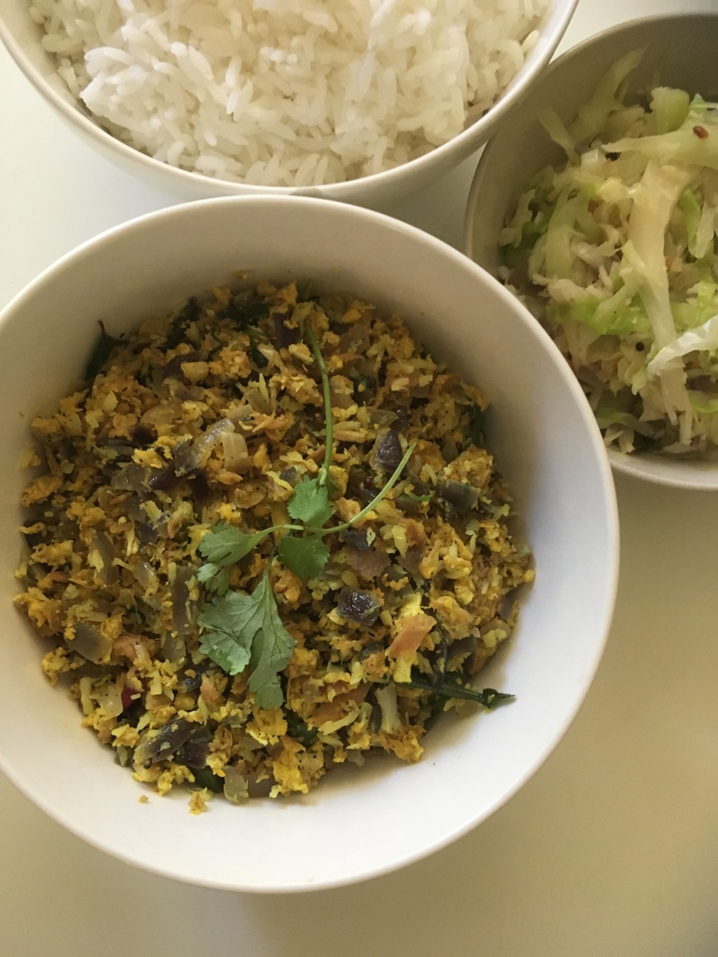 Meen Puttu / Fish scramble with coconut and&nbsp;Eggs